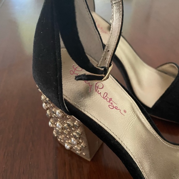 Lilly Pulitzer Amber Lynn Sandal Black - Size 9 - Picture 4 of 7